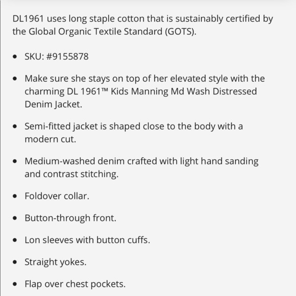 DL1961 ‘Manning’ Girl’s Denim Jacket - Picture 13 of 14